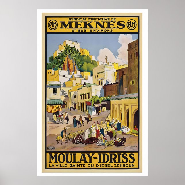 Morocco Moulay Idriss the Holy City of Djebel Poster (Vorne)