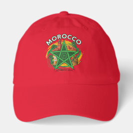 Morocco National Flag Star Heritage Red Dad Cap Truckerkappe