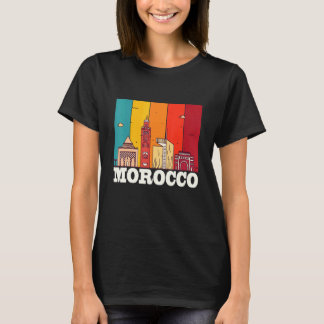 Morocco Skyline Africa Souvenir Moroccans Gibralta T-Shirt