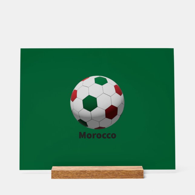 Morocco Soccer Acrylschild (Vorderseite)