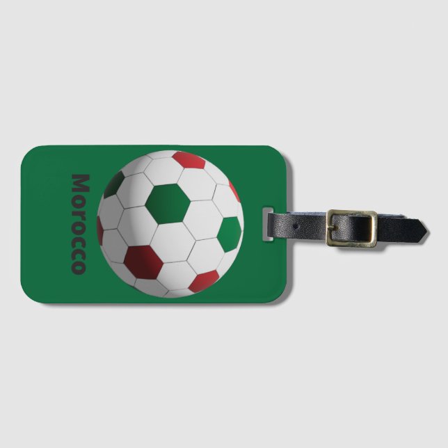 Morocco Soccer Gepäckanhänger (Vorderseite (Horizontal))