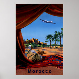 Morocco travel poster. poster