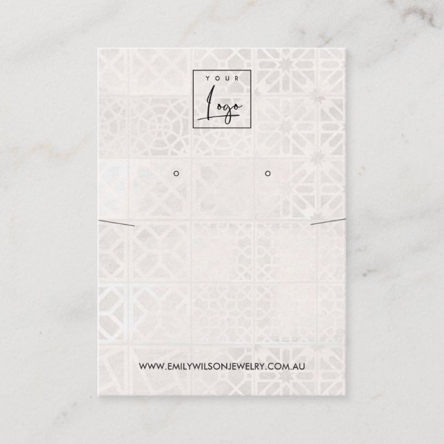 MOROKKANISCHE TILE-TEXTURE-ANGEBOT VISITENKARTE (Vorderseite)