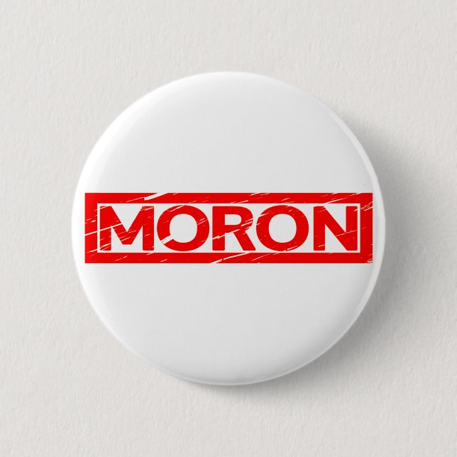 Moron Briefmarke Button (Vorderseite)