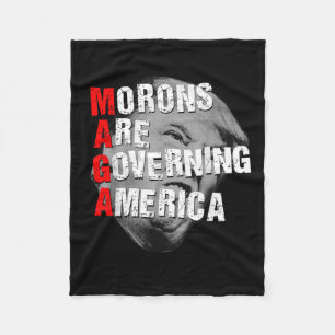 Moronen regieren Amerika lustig Trump 2025 Fleecedecke