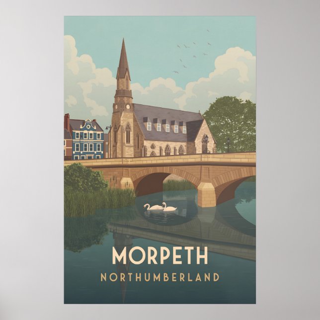 Morpeth Northumberland Reiseplakat Poster (Vorne)