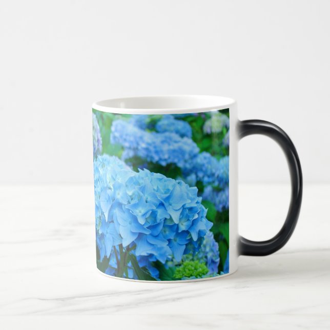 Morphing Tasse Blue Hydrangeas Blume Kaffee Tasse (Rechts)