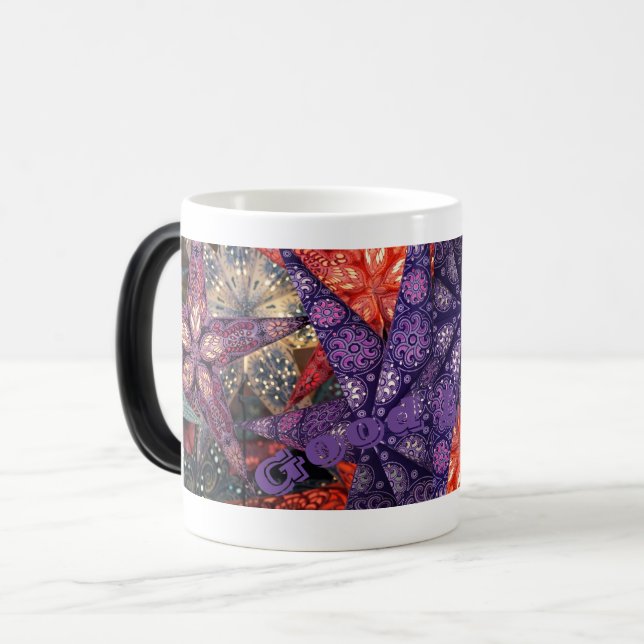 Morphing-viel Glück-Tasse Verwandlungstasse (Vorderseite Links)