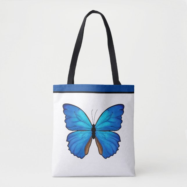 Morpho Blue Butterfly mit Namen (Vorderseite)