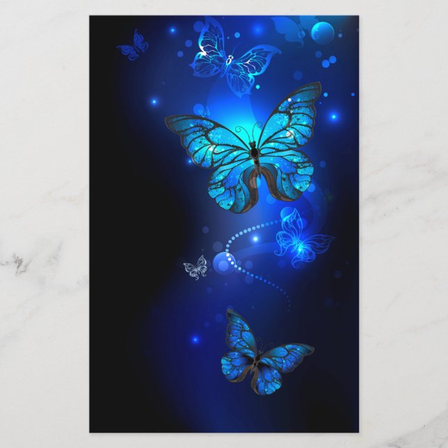 Morpho Butterfly in the Dark Background (Vorderseite)