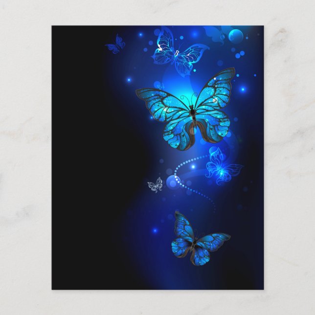 Morpho Butterfly in the Dark Background (Vorderseite)