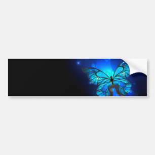 Morpho Butterfly in the Dark Background Autoaufkleber
