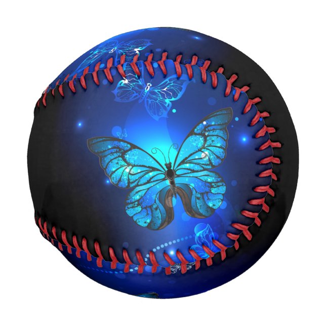 Morpho Butterfly in the Dark Background Baseball (Vorne Rechts)