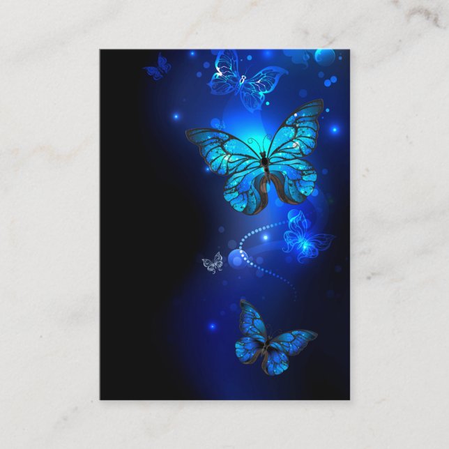 Morpho Butterfly in the Dark Background Begleitkarte (Vorderseite)