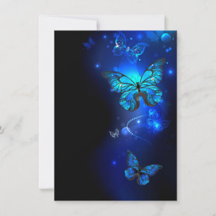 Morpho Butterfly in the Dark Background Einladung
