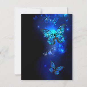 Morpho Butterfly in the Dark Background Feiertagskarte