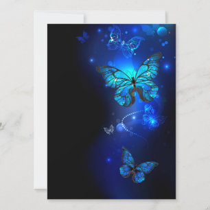 Morpho Butterfly in the Dark Background Feiertagskarte