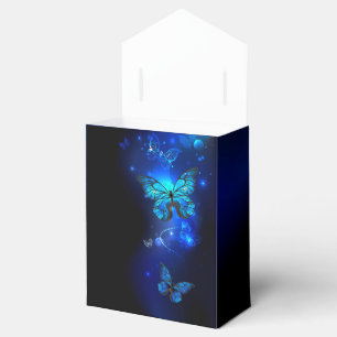 Morpho Butterfly in the Dark Background Geschenkschachtel