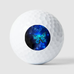 Morpho Butterfly in the Dark Background Golfball