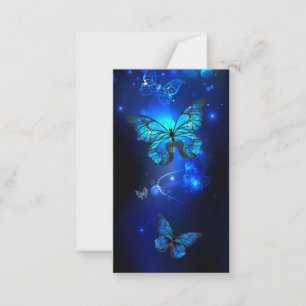 Morpho Butterfly in the Dark Background Hinweiskarte