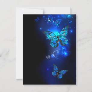 Morpho Butterfly in the Dark Background Hinweiskarte