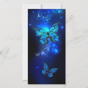 Morpho Butterfly in the Dark Background Karte