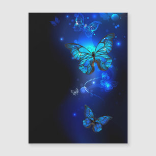 Morpho Butterfly in the Dark Background Magneteinladung