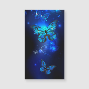 Morpho Butterfly in the Dark Background Magnetkarte