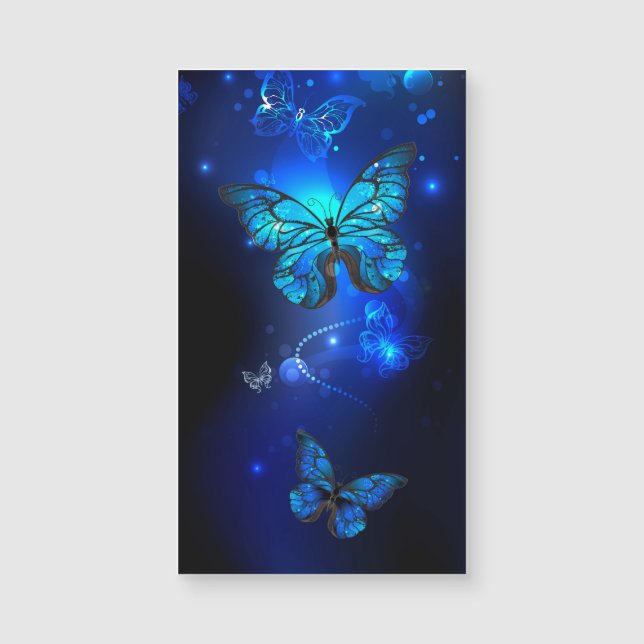 Morpho Butterfly in the Dark Background Magnetkarte (Vorderseite)