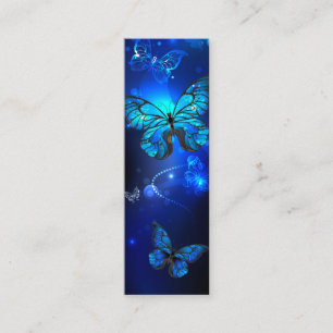 Morpho Butterfly in the Dark Background Mini Visitenkarte