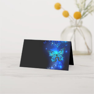Morpho Butterfly in the Dark Background Platzkarte