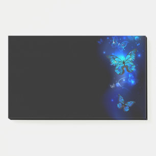 Morpho Butterfly in the Dark Background Post-it Klebezettel