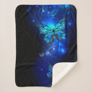 Morpho Butterfly in the Dark Background Sherpadecke