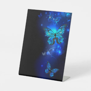 Morpho Butterfly in the Dark Background Sockelschild