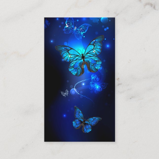 Morpho Butterfly in the Dark Background Terminkarte (Vorderseite)