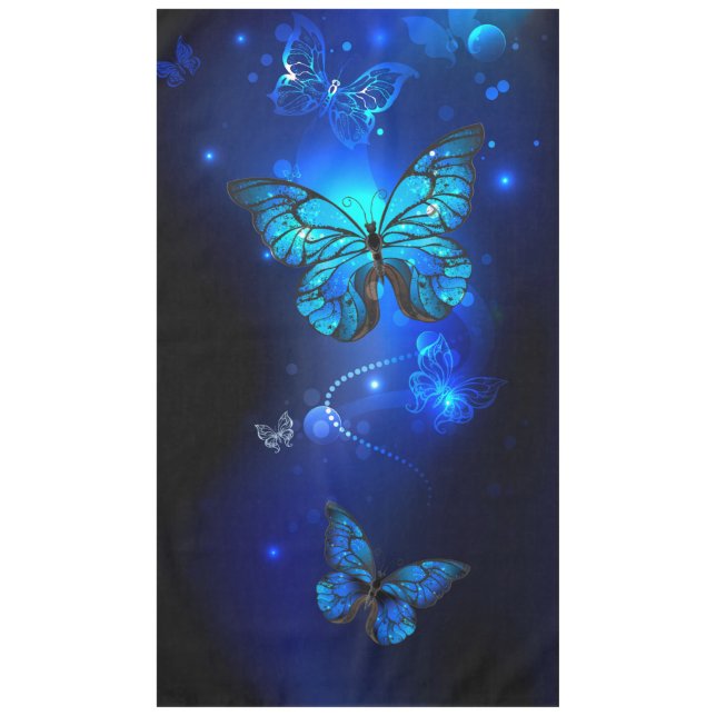 Morpho Butterfly in the Dark Background Tischdecke (Vorderseite)