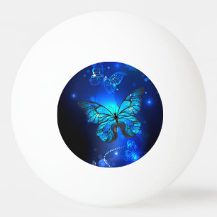 Morpho Butterfly in the Dark Background Tischtennisball