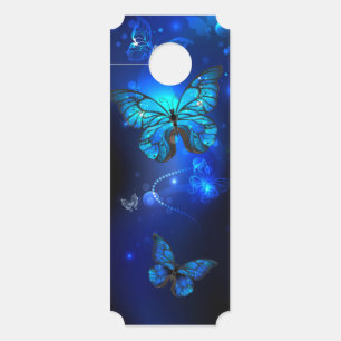 Morpho Butterfly in the Dark Background Türanhänger