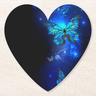 Morpho Butterfly in the Dark Background Untersetzer
