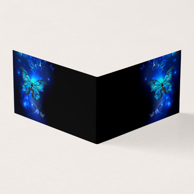 Morpho Butterfly in the Dark Background Visitenkarten (Vorderseite)