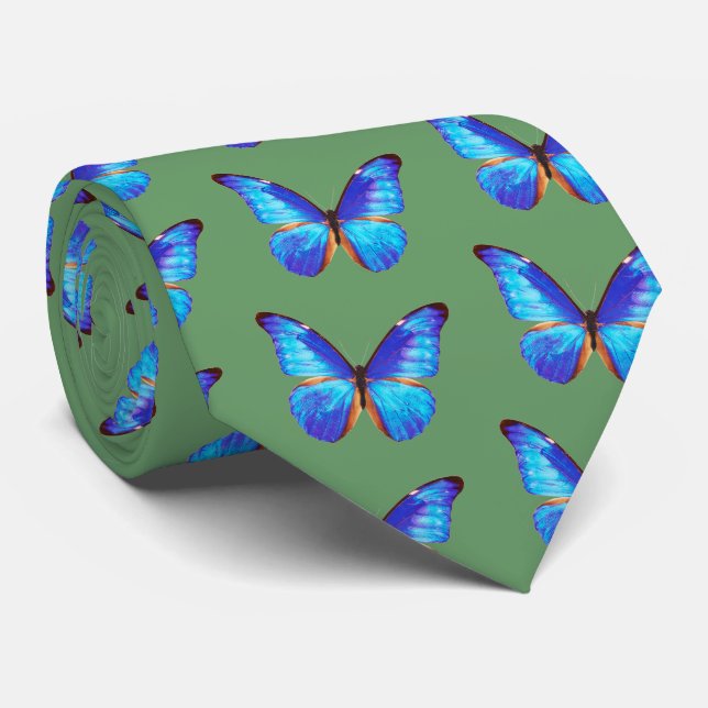 Morpho Butterfly Krawatte (Gerollt)