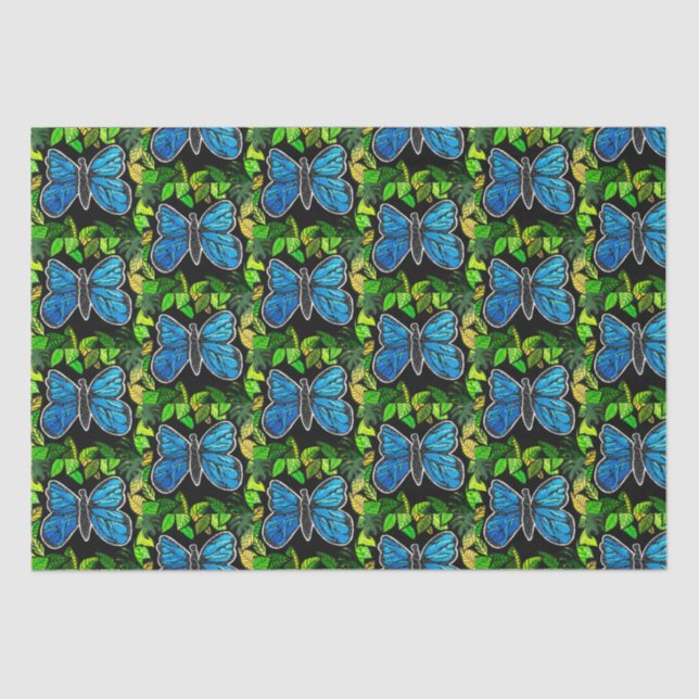 Morpho Butterfly Tissue Paper Seidenpapier (Vorderseite)