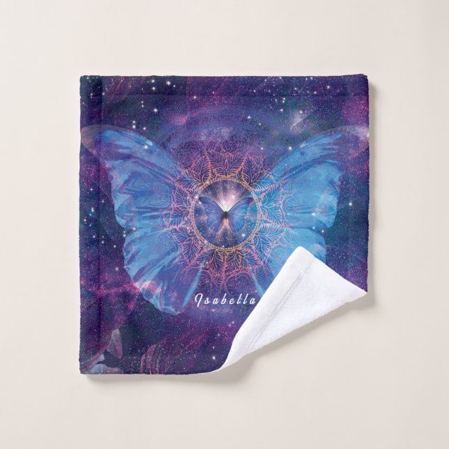 Morpho-Schmetterling / Galaxy Mandala Paper Unters Waschlappen (Waschlappen)