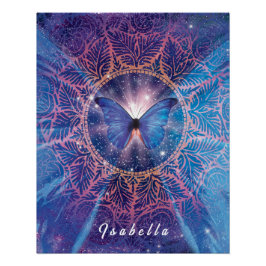 Morpho-Schmetterling / Galaxy Mandala Poster