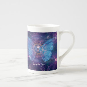 Morpho-Schmetterling / Galaxy Mandala Prozellantasse