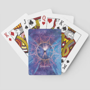 Morpho-Schmetterling / Galaxy Mandala Spielkarten
