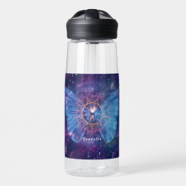 Morpho-Schmetterling / Galaxy Mandala Trinkflasche