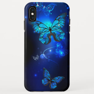 Morpho-Schmetterling im dunklen Hintergrund Case-Mate iPhone Hülle