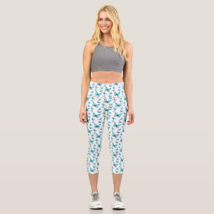 Morpho-Schmetterlinge Cartoon-Abbildung Capri Leggings