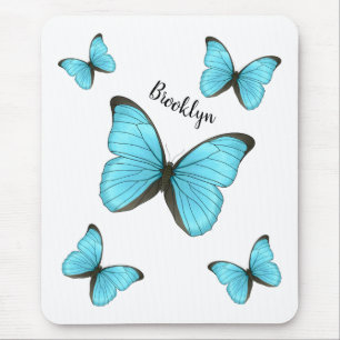 Morpho-Schmetterlinge Cartoon-Abbildung Mousepad